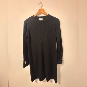b.young Black Ribbed Knit Dress
